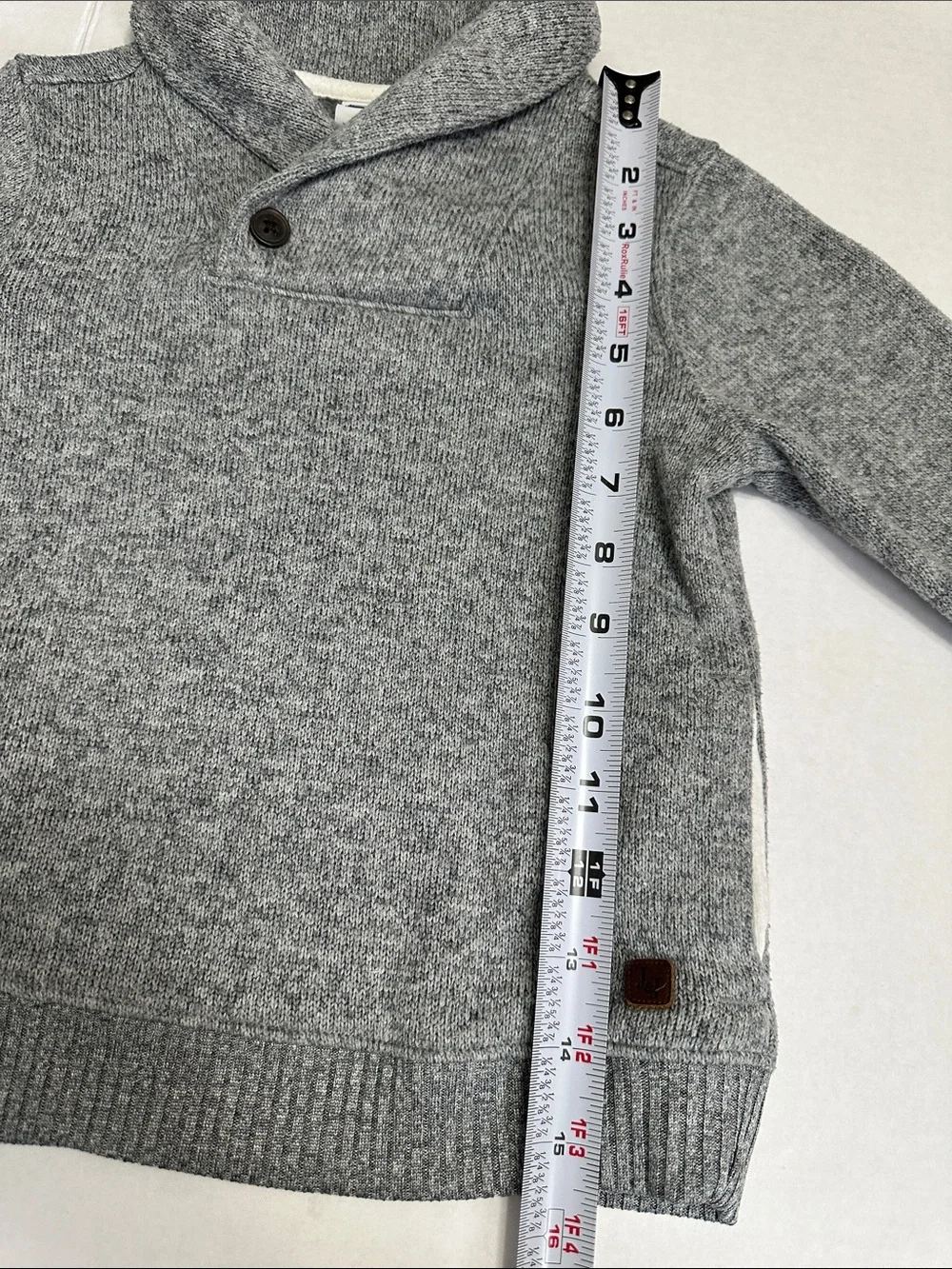Janie and Jack Shawl Collar Sweater Gray Pullover Long Sleeve Size 2T Unisex - Picture 9 of 9